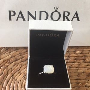 Pandora retired mother of pearl ring